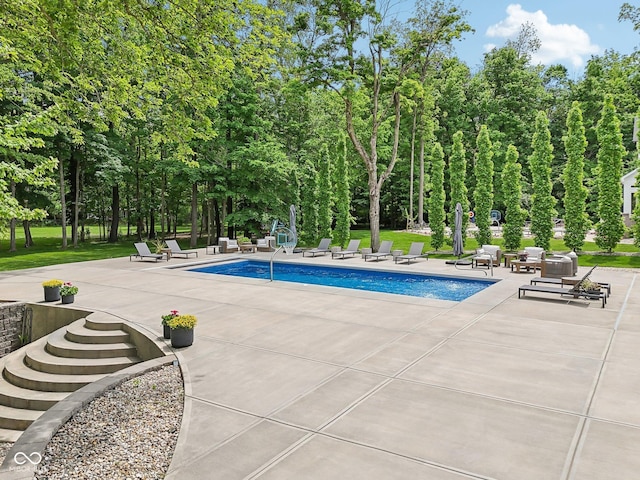 9155 Kerwood Dr, Indianapolis, IN 46240 - swimming pool featuring a patio