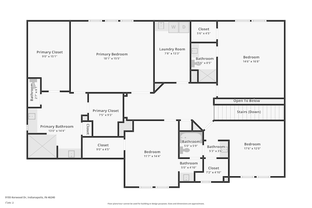 9155 Kerwood Dr, Indianapolis, IN 46240 - home floor plan