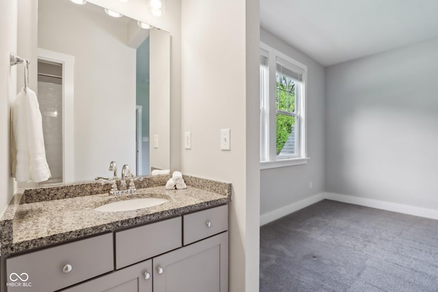 9155 Kerwood Dr, Indianapolis, IN 46240 - bathroom featuring vanity and baseboards