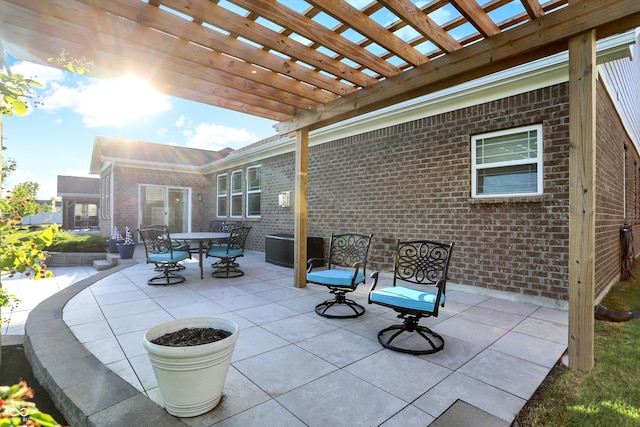 6153 Dugan Dr, Whitestown, IN 46075 - view of patio with a pergola and outdoor dining space