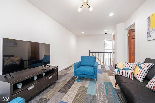 1009 Harrison St, Indianapolis, IN 46202 - living room with wood finished floors, recessed lighting, and baseboards