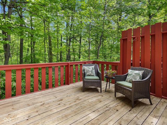 view of wooden terrace