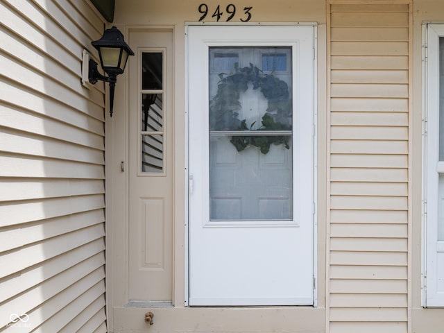 view of doorway to property