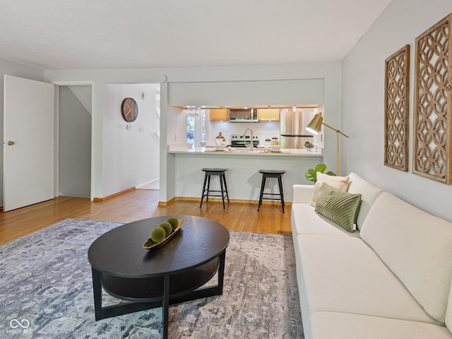 living room featuring wood finished floors
