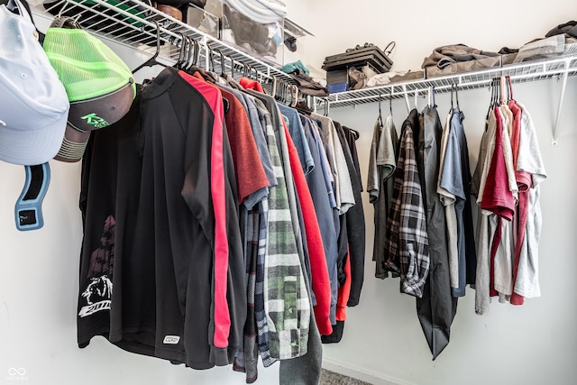 view of walk in closet