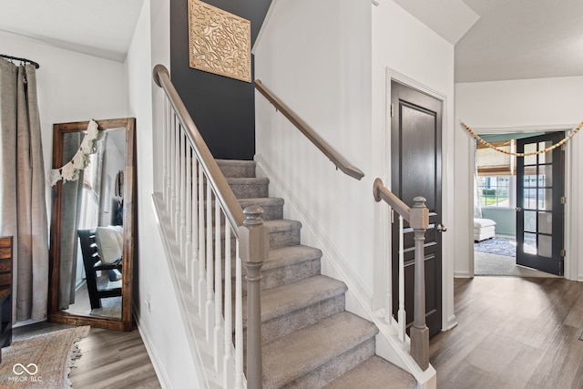 1289 Sunset Blvd, Avon, IN 46123 - stairway with wood finished floors and baseboards
