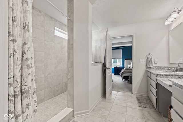 1289 Sunset Blvd, Avon, IN 46123 - full bathroom featuring ensuite bathroom, walk in shower, vanity, and baseboards