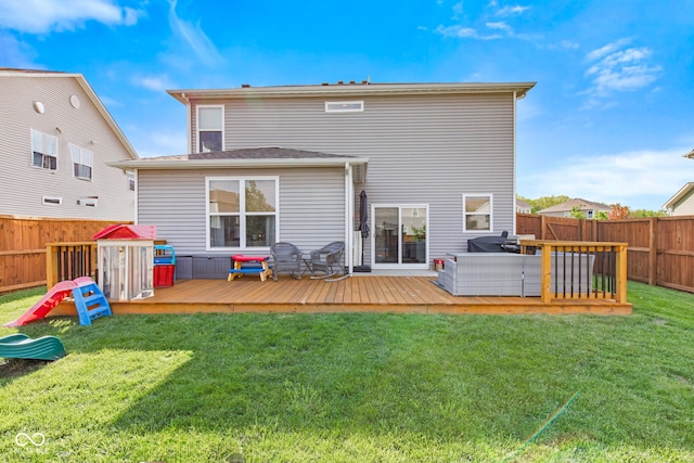 1289 Sunset Blvd, Avon, IN 46123 - rear view of house featuring a deck