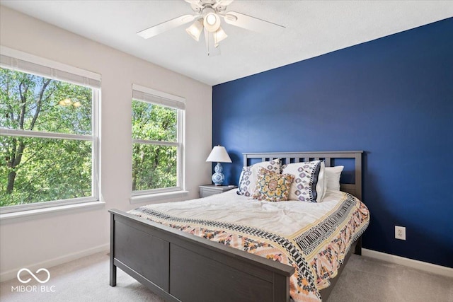 2405 N Park Ave, Indianapolis, IN 46205 - bedroom featuring carpet flooring, baseboards, and a ceiling fan