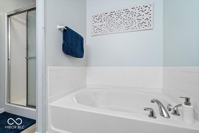 2405 N Park Ave, Indianapolis, IN 46205 - full bathroom with a stall shower and a garden tub