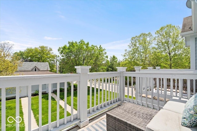 2405 N Park Ave, Indianapolis, IN 46205 - wooden deck with a lawn