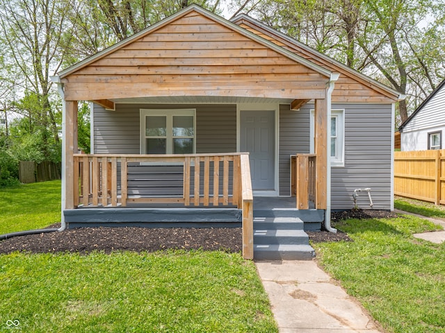 bungalow-style home featuring covered porch