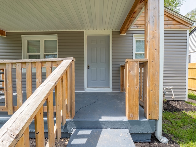 view of doorway to property