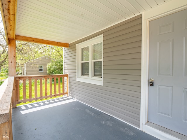 view of patio / terrace with a porch