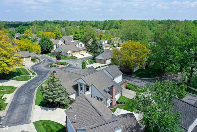 aerial view of residential area
