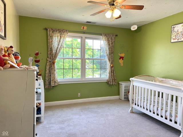 941 W Barouche, Pendleton, IN 46064 - bedroom with multiple windows, a nursery area, and carpet flooring