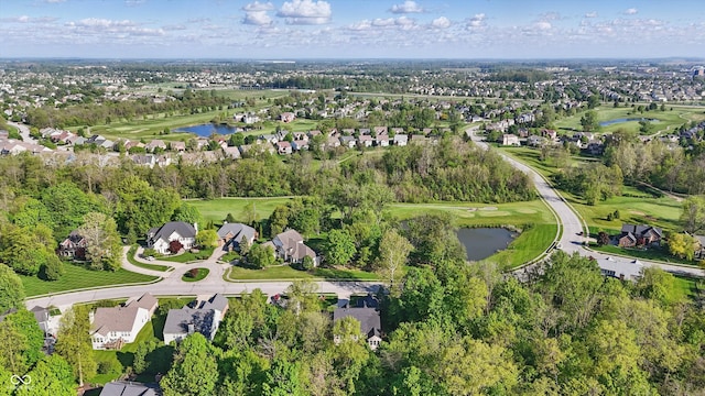 12065 Gray Eagle Dr, Fishers, IN 46037 - view of property location featuring a nearby body of water, nearby suburban area, a local golf course, and a tree filled landscape