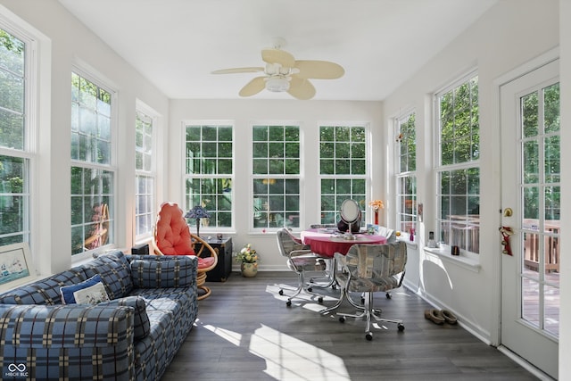 12065 Gray Eagle Dr, Fishers, IN 46037 - sunroom / solarium with french doors, wood finished floors, and baseboards