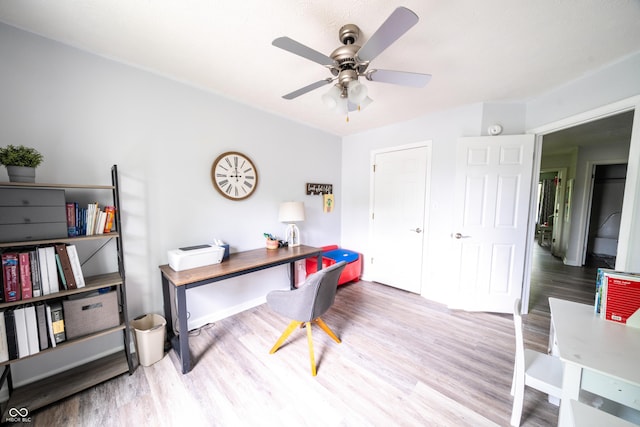 1334 Legacy Ct, Indianapolis, IN 46234 - office with wood finished floors, ceiling fan, and baseboards
