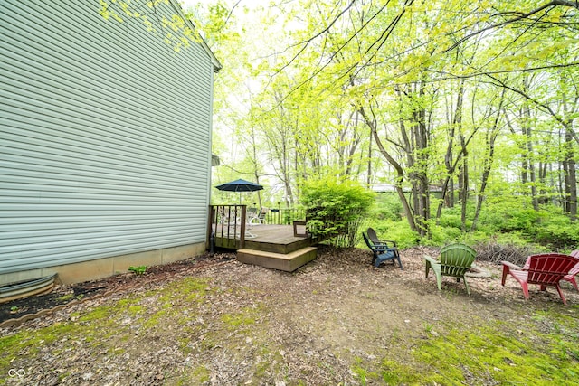 1334 Legacy Ct, Indianapolis, IN 46234 - view of yard featuring a wooden deck