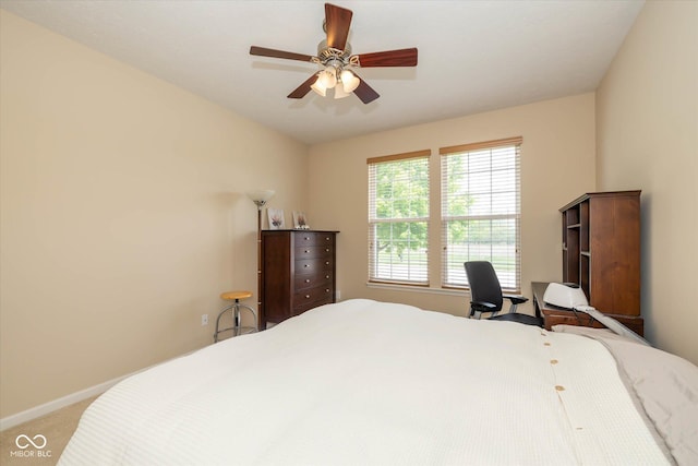 14018 Powder Dr, Carmel, IN 46033 - bedroom with carpet flooring, baseboards, and a ceiling fan