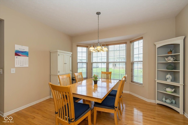 14018 Powder Dr, Carmel, IN 46033 - dining area with plenty of natural light, light wood-style floors, a chandelier, and baseboards