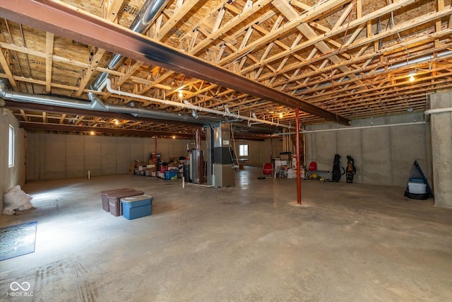 14018 Powder Dr, Carmel, IN 46033 - unfinished below grade area featuring water heater and heating unit