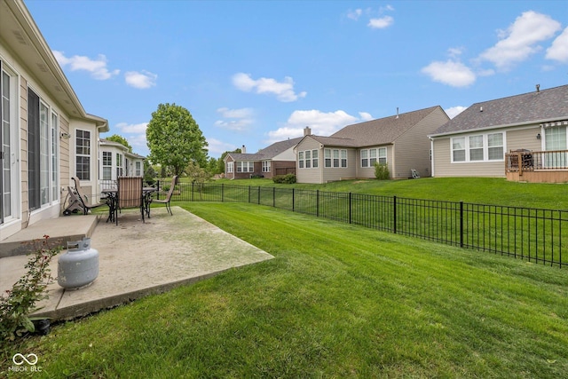 14018 Powder Dr, Carmel, IN 46033 - view of yard featuring a patio and a residential view