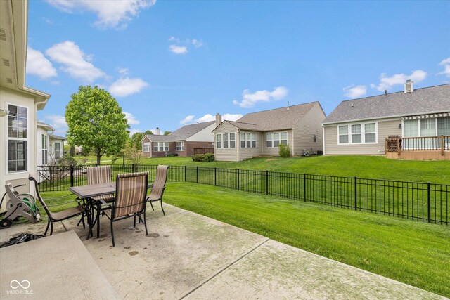 14018 Powder Dr, Carmel, IN 46033 - view of patio / terrace with a residential view and outdoor dining space