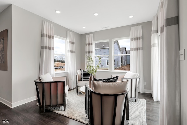 1075 Marston Ln, Avon, IN 46123 - dining room featuring dark wood finished floors, baseboards, and recessed lighting