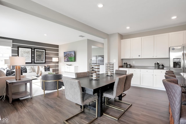 1075 Marston Ln, Avon, IN 46123 - dining area featuring dark wood-style flooring and recessed lighting