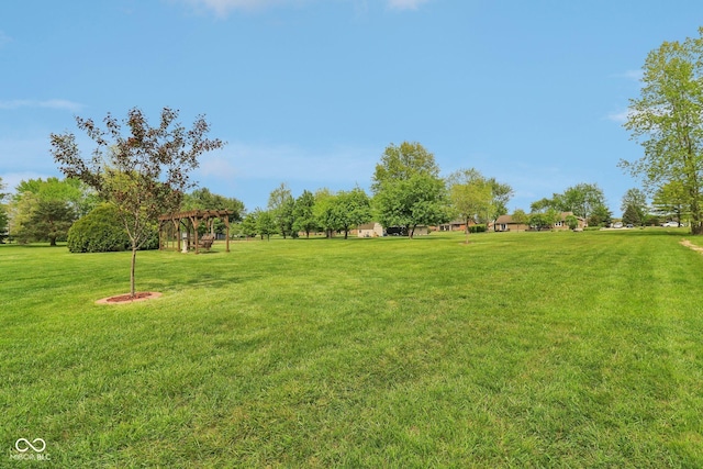 4732 Ferguson Rd, Indianapolis, IN 46239 - view of green lawn featuring a pergola