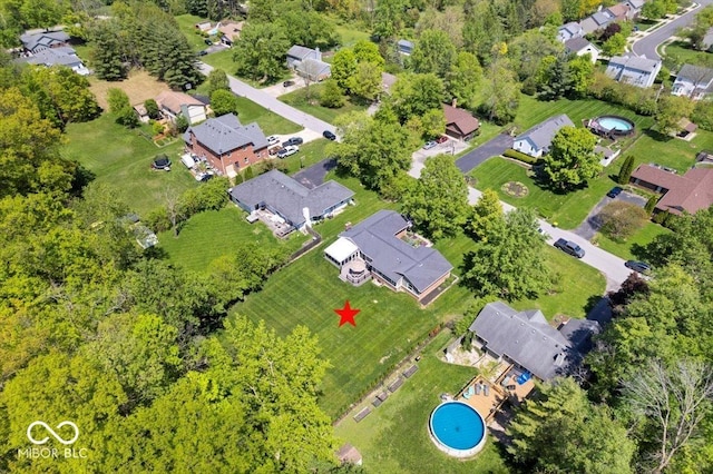 10444 Collingswood Ln, Fishers, IN 46037 - aerial view of property's location featuring nearby suburban area and a pool