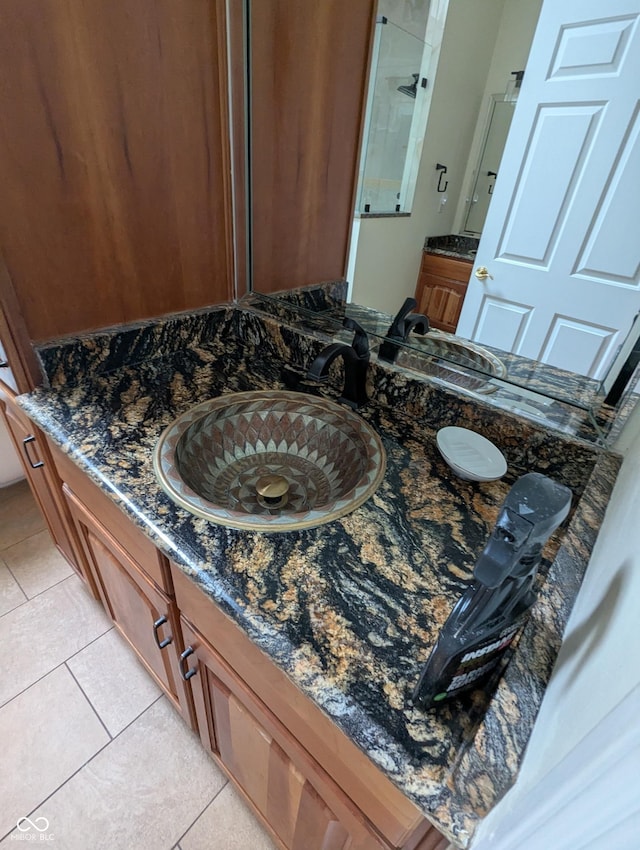9640 Bramblewood Way, Carmel, IN 46032 - bathroom with tile patterned flooring and vanity