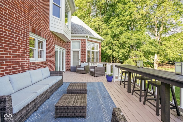 4956 Waterside Cir, Carmel, IN 46033 - deck with outdoor lounge area