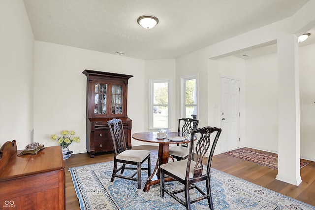 49 Manchester Dr, Trafalgar, IN 46181 - dining space featuring wood finished floors