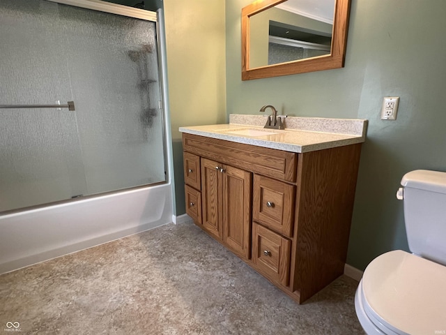 1345 E County Road 300 S, New Castle, IN 47362 - full bath featuring toilet, vanity, and enclosed tub / shower combo