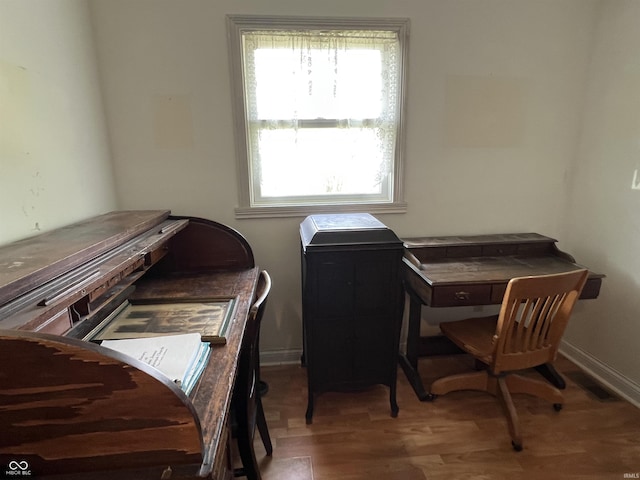 1345 E County Road 300 S, New Castle, IN 47362 - office area featuring wood finished floors and baseboards