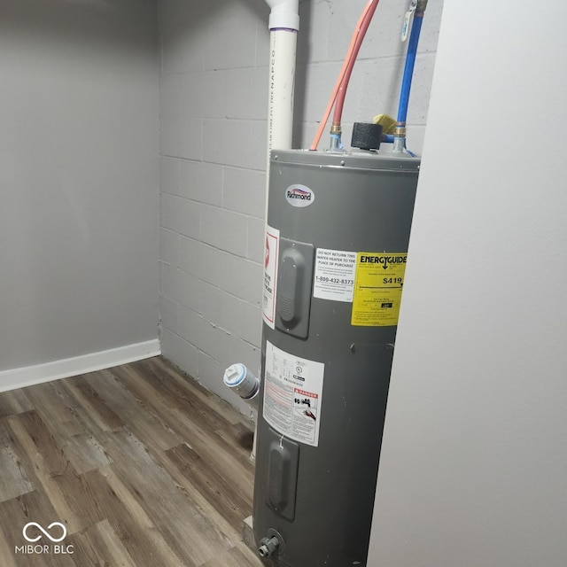 utilities featuring electric water heater