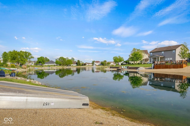 water view featuring nearby suburban area