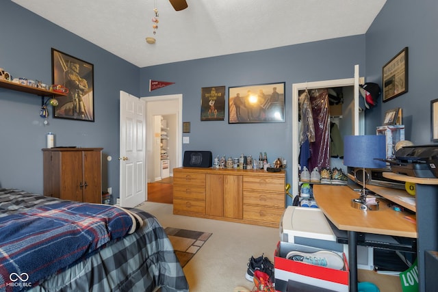 view of carpeted bedroom