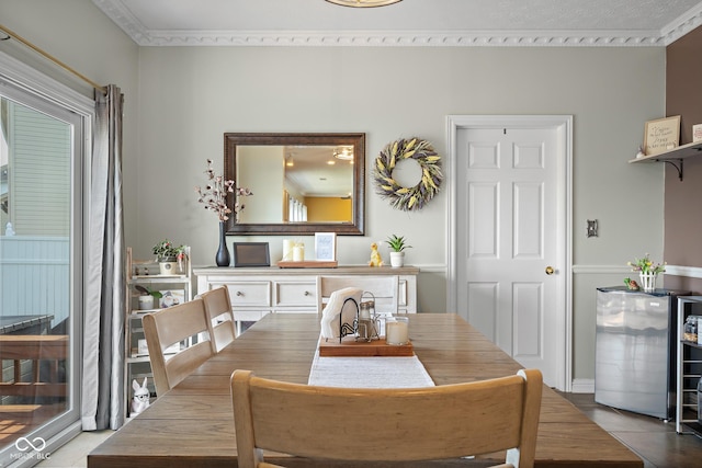 view of tiled dining room