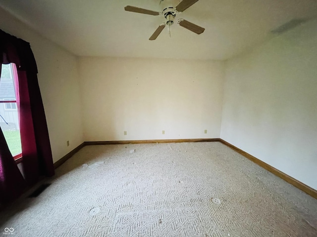 4706 W Old Trail Rd, Knightstown, IN 46148 - carpeted empty room with a ceiling fan and baseboards