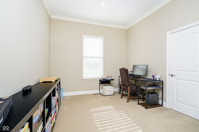 14003 Grannan Ln, Carmel, IN 46074 - carpeted office space with crown molding and baseboards
