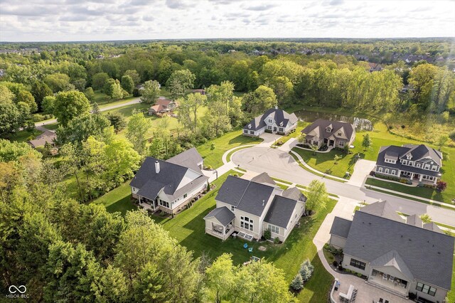 14003 Grannan Ln, Carmel, IN 46074 - aerial view of residential area with a heavily wooded area