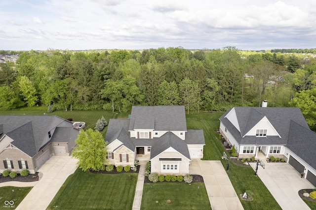 14003 Grannan Ln, Carmel, IN 46074 - aerial view of property and surrounding area with a forest