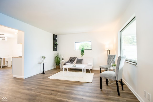 648 Market St, Hope, IN 47246 - living area with wood finished floors and baseboards
