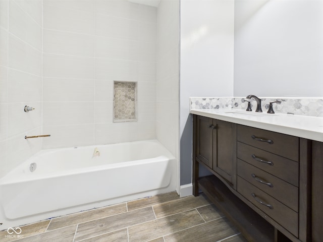 1356 S Catamaran Cir, Cicero, IN 46034 - bathroom with vanity and wood tiled floors