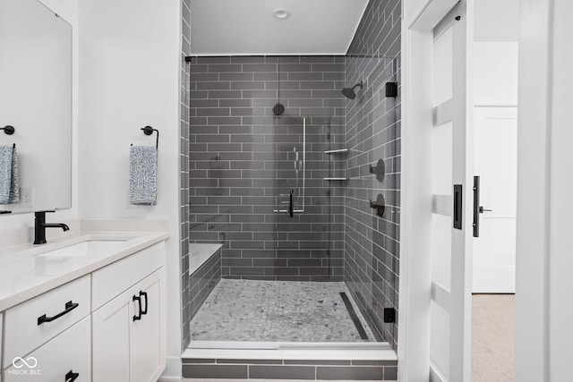 127 Monon Green Blvd, Carmel, IN 46032 - bathroom with a stall shower and vanity