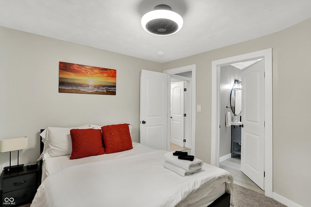 bedroom with baseboards